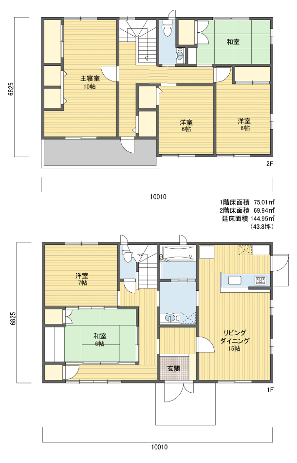 間取り1892階建 40?50坪 南玄関プラン注文住宅の一戸建て 楽住rakunism